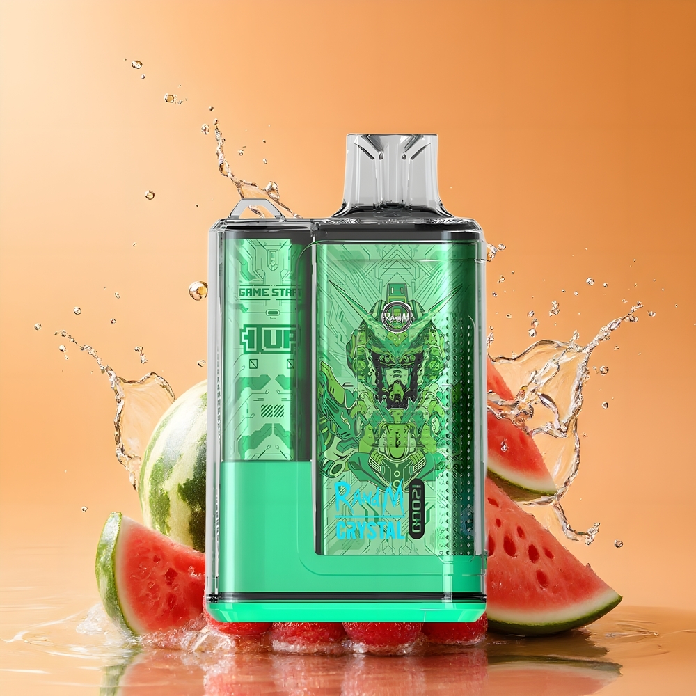 RandM Fumot Crystal 12000 Puffs RGB Lámpás Eldobható Vape Málna Görögdinnye Nagykereskedés Magyarország