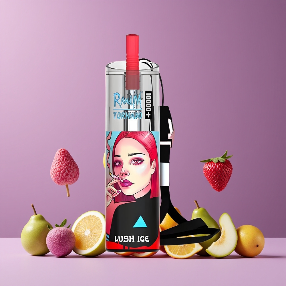 RandM Fumot Original Tornado 10000 Plus Eldobható Vape Lush Ice Nagykereskedés Magyarország RGB Lámpák