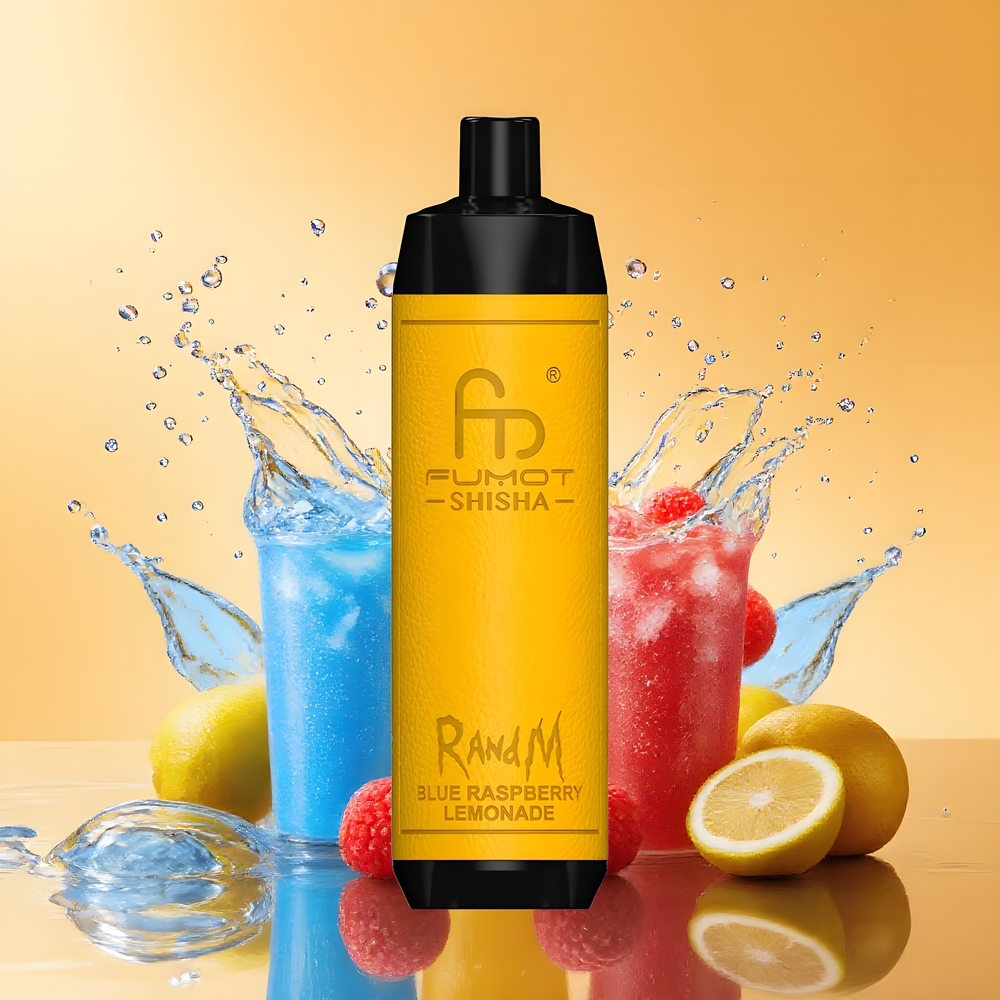 RandM Fumot Shisha 10000 Puffs 850 mAh Kékes Málna Limonád Nagykereskedés Magyarország