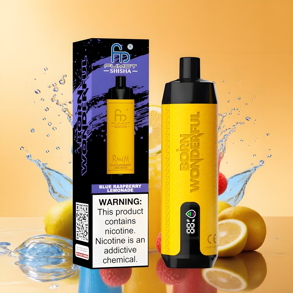 RandM Fumot Shisha 10000 Puffs 850 mAh Kékes Málna Limonád Nagykereskedés Magyarország