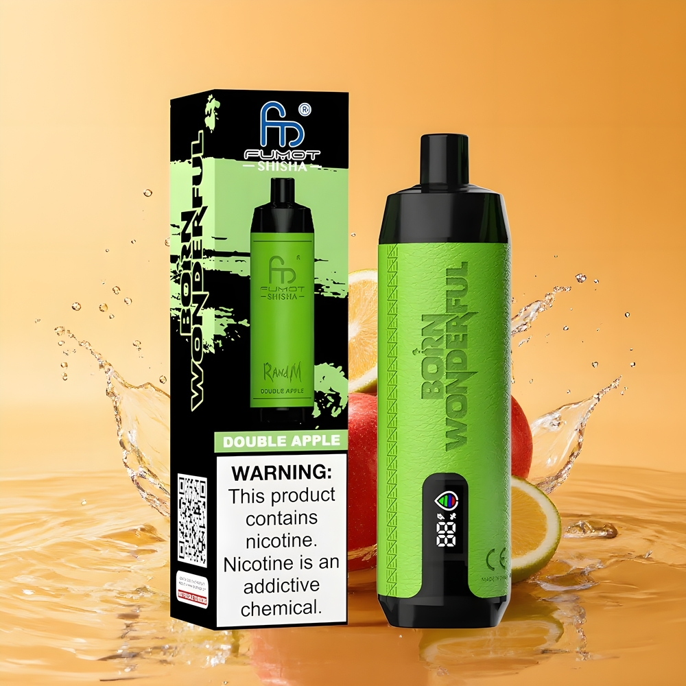 RandM Fumot Shisha 10000 Puffs Eldobható Vape Kettős Alma 18ml Nagykereskedés Magyarország