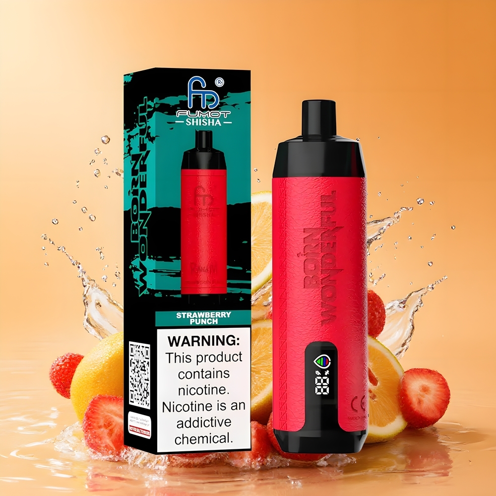 RandM Fumot Shisha 10000 Puffs Eper Ütés Nagykereskedés Magyarország 0.6ohm Mesh Coil