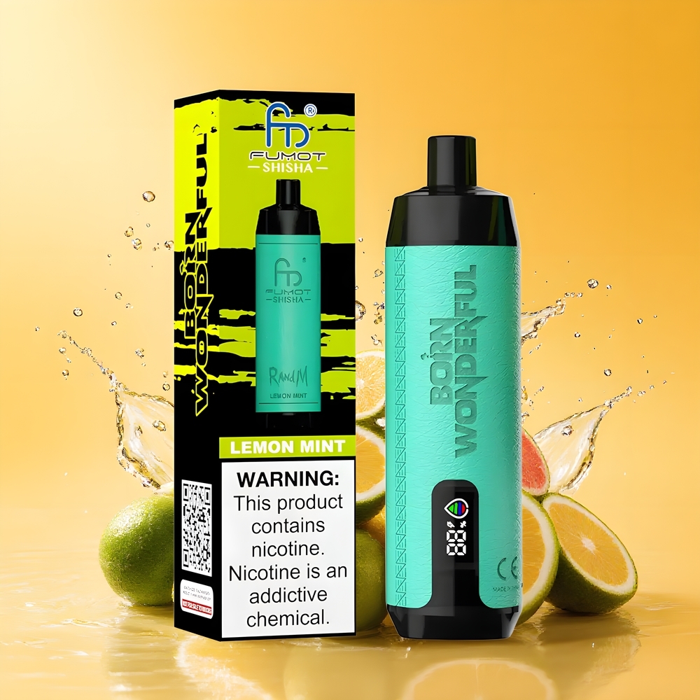 RandM Fumot Shisha 10000 Puffs Nagykereskedés Magyarország 18ml Citrom Menta