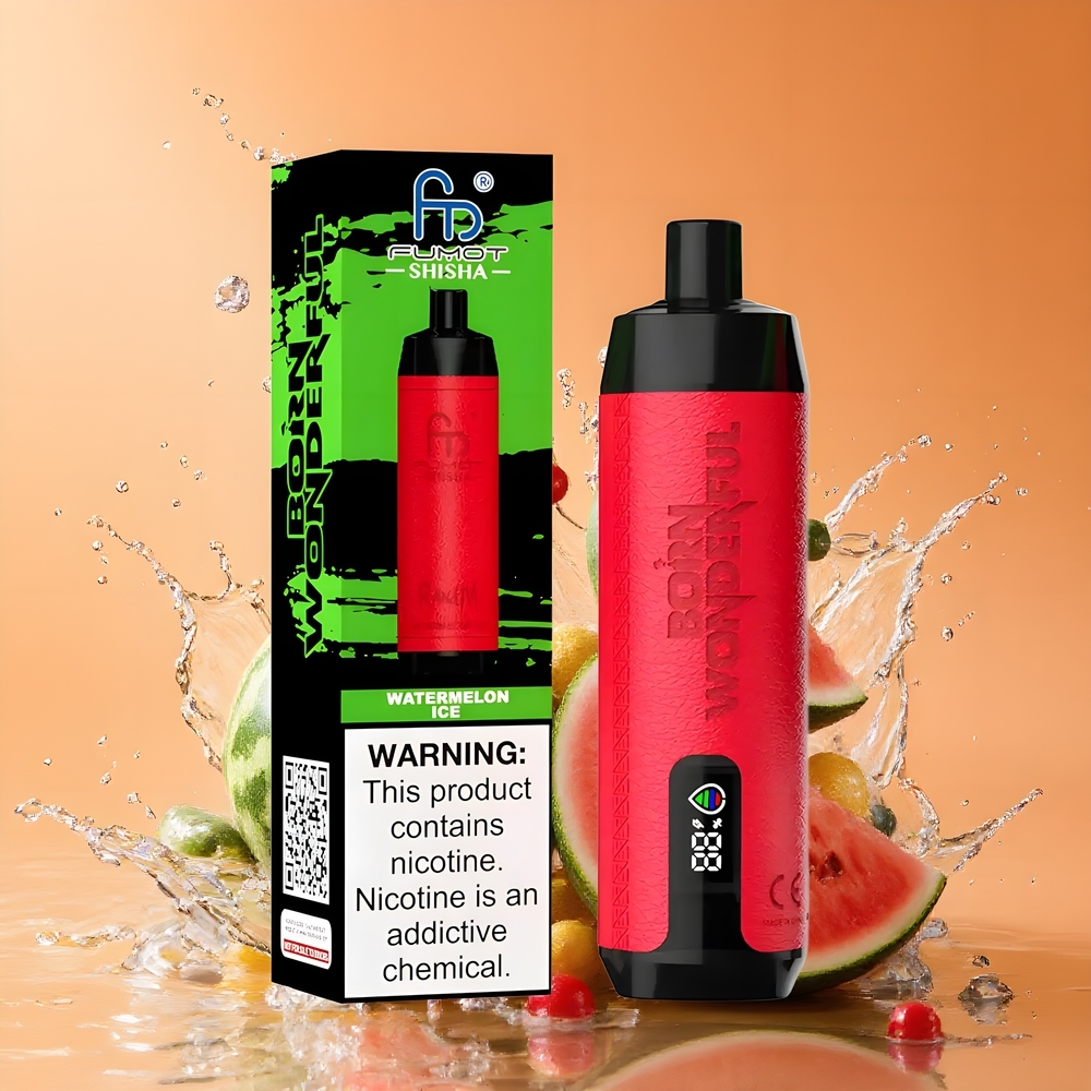 RandM Fumot Shisha 10000 Puffs Nagykereskedés Magyarország 18ml Görögdinnye Jég Type-C Port