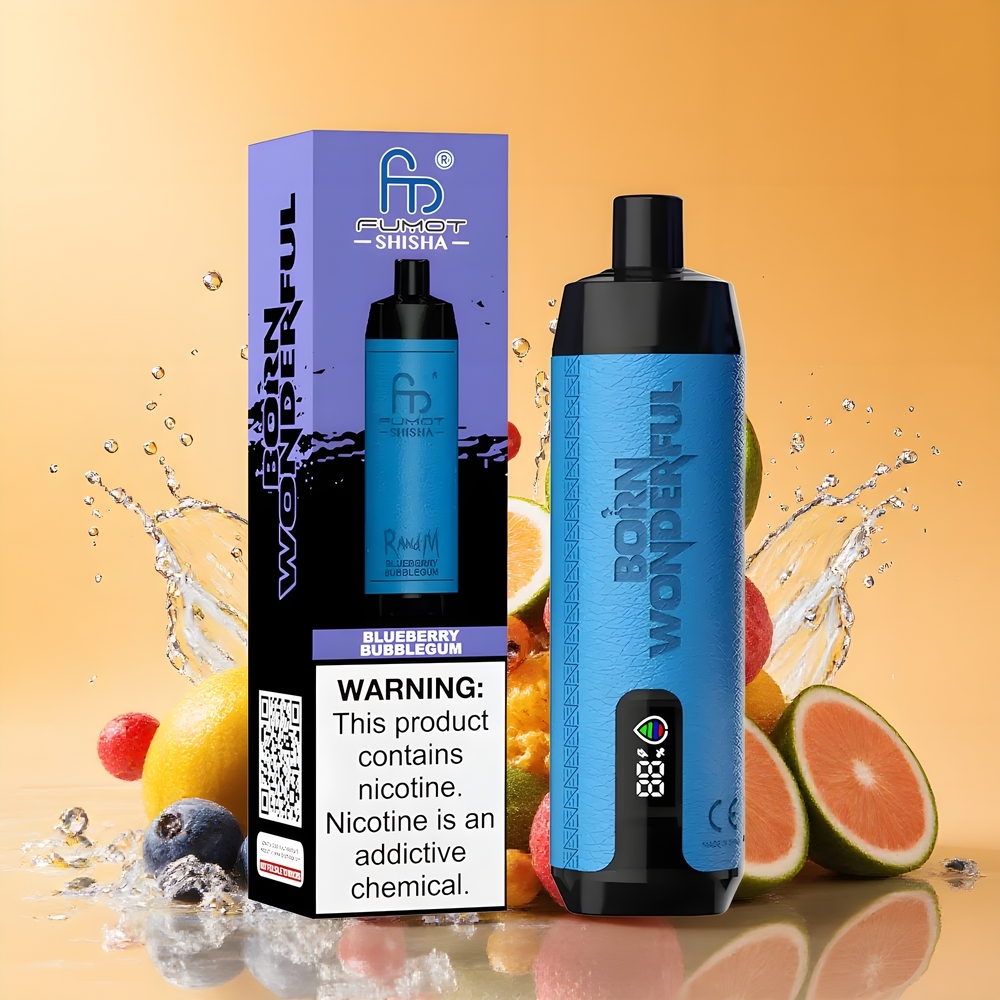RandM Fumot Shisha 10000 Puffs Nagykereskedés Magyarország 850 mAh Kékáfonya Rágógumi