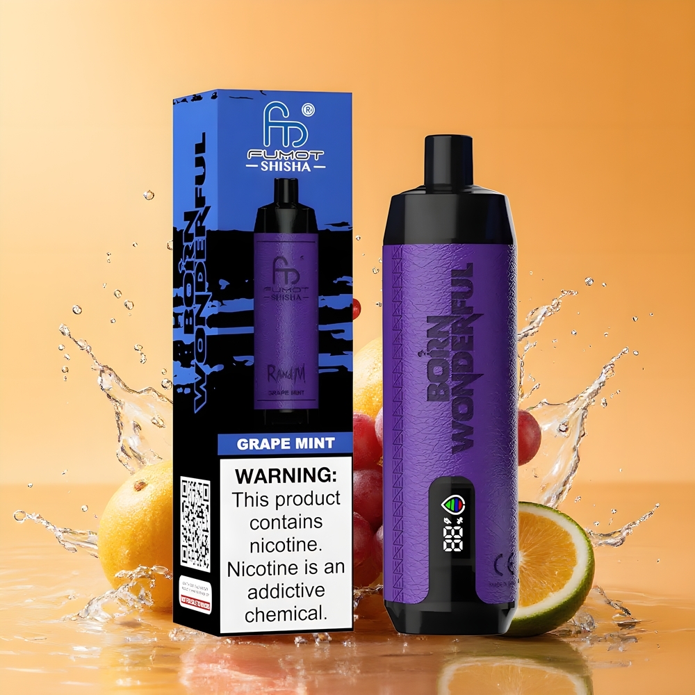 RandM Fumot Shisha 10000 Puffs Nagykereskedés Magyarország Szőlő Menta Típus-C Port