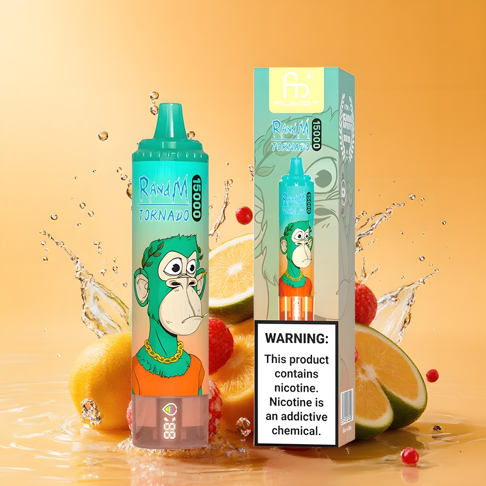 RandM Fumot Tornado 15000 Puffs Három Bogyó Nagykereskedés Magyarország LCD Kijelzős
