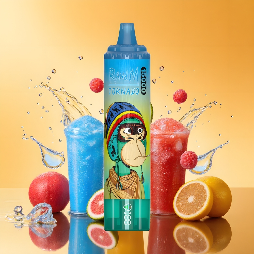RandM Fumot Tornado 15000 Puffs LCD Kék Málna Limonád Nagykereskedés Magyarország