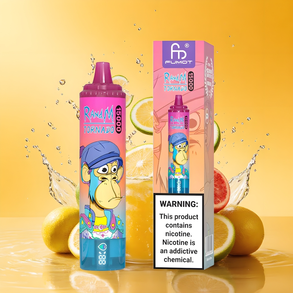 RandM Fumot Tornado 15000 Puffs LCD Type-C Nagykereskedés Magyarország Limonádé
