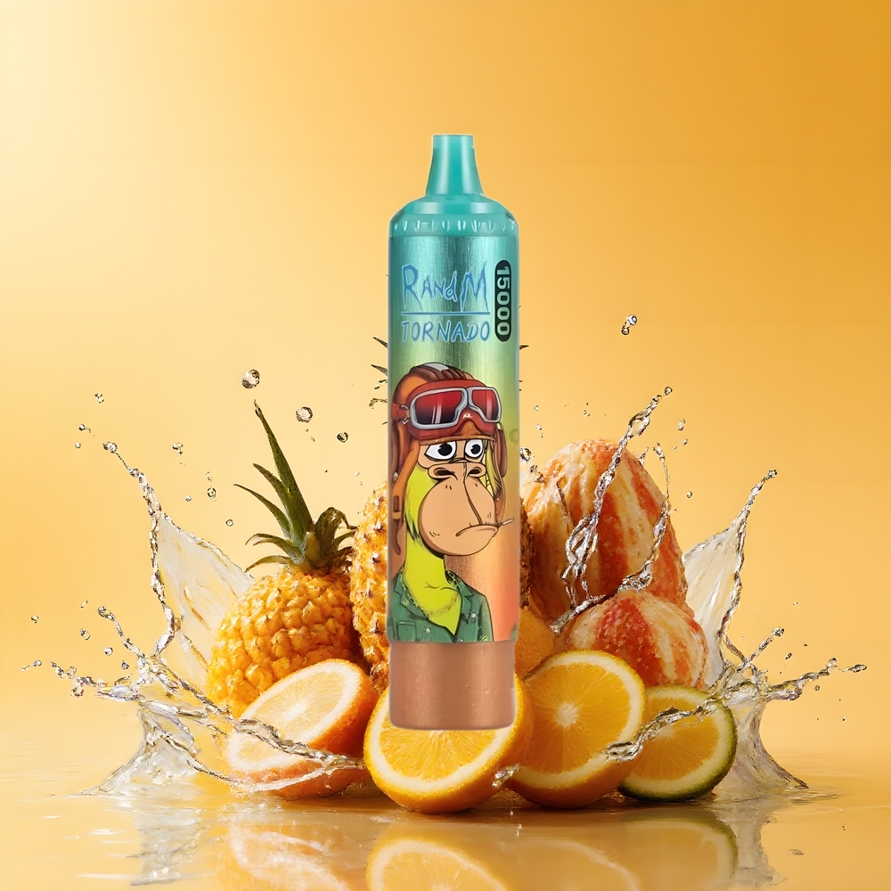 RandM Fumot Tornado 15000 Puffs Nagykereskedés Magyarország Jeges Ananász LCD Kijelző