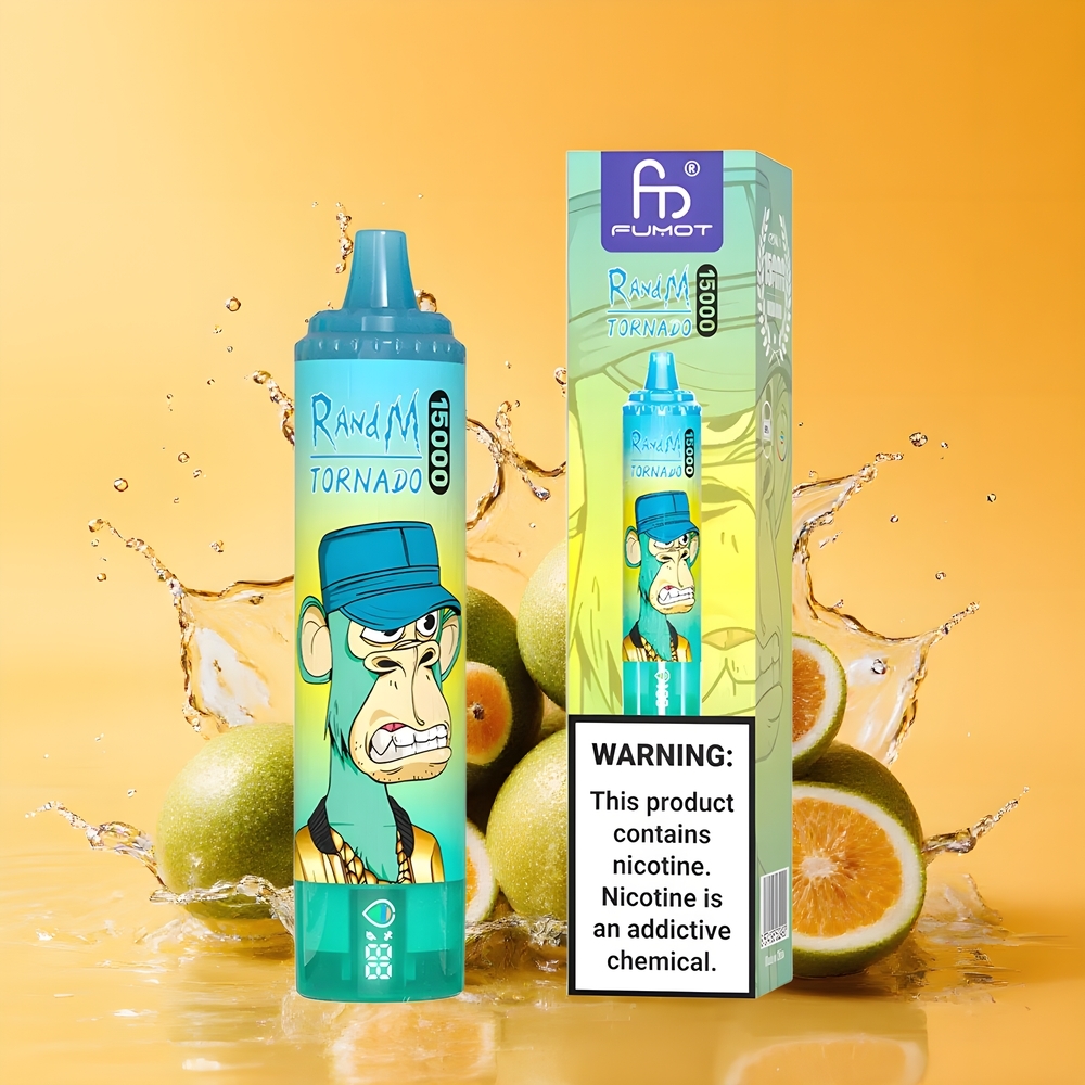 RandM Fumot Tornado 15000 Puffs Nagykereskedés Magyarország Kiwi Pácsit Guava LCD Kijelző