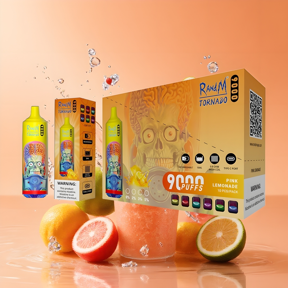 RandM Fumot Tornado 9000 Puffs 18 mL Nagykereskedés Magyarország Rózsaszín Limonádé