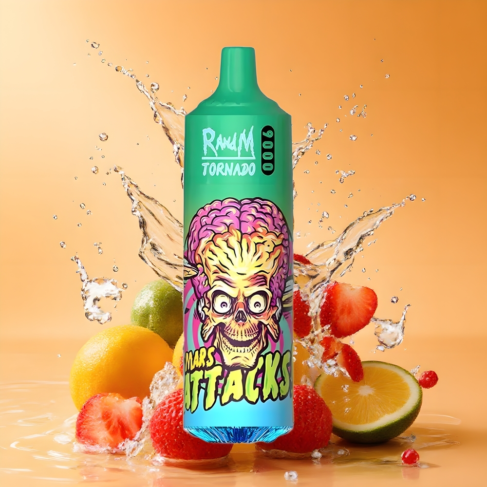 RandM Fumot Tornado 9000 Puffs Egszer Használható E-pohár Eper Limonádé Nagykereskedés Magyarország