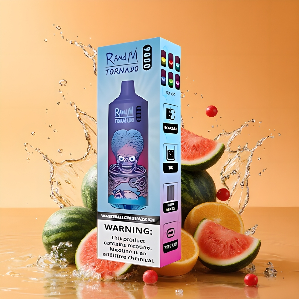 RandM Fumot Tornado 9000 Puffs Eldobható Vape Görögdinnye Brazz Jég Nagykereskedés Magyarország