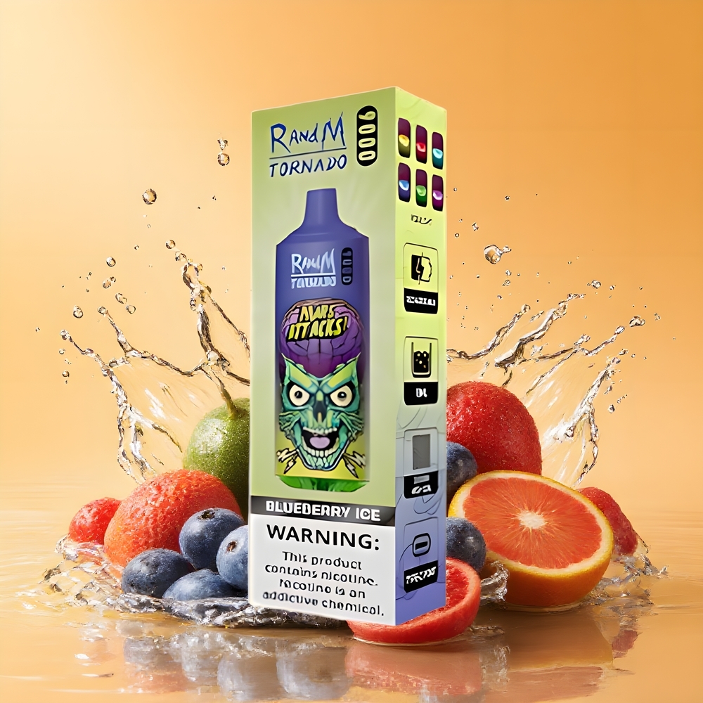 RandM Fumot Tornado 9000 Puffs Nagykereskedés Magyarország 18 mL Áfonya Jég