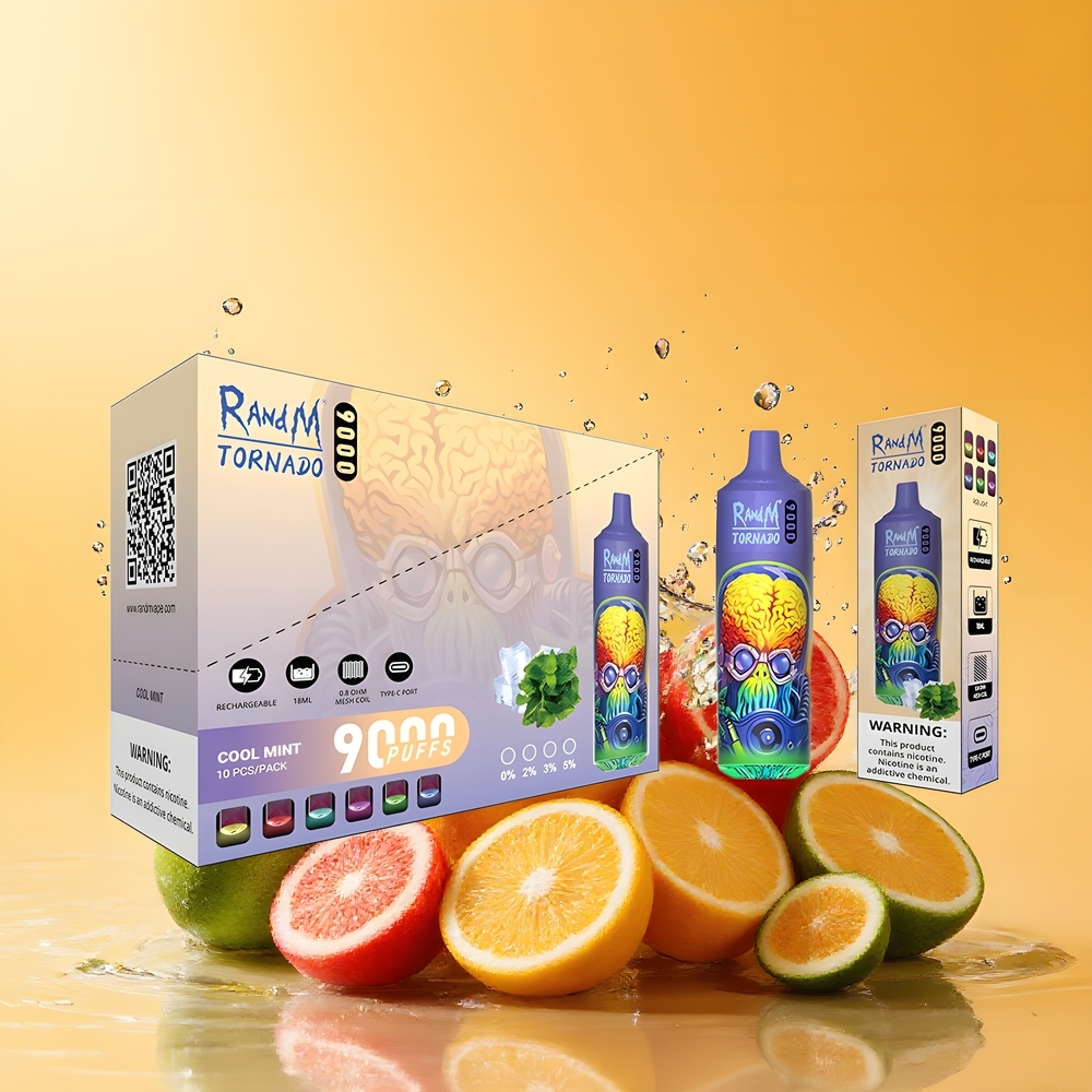 RandM Fumot Tornado 9000 Puffs Nagykereskedés Magyarország Hűvös Menta Mesh Coil