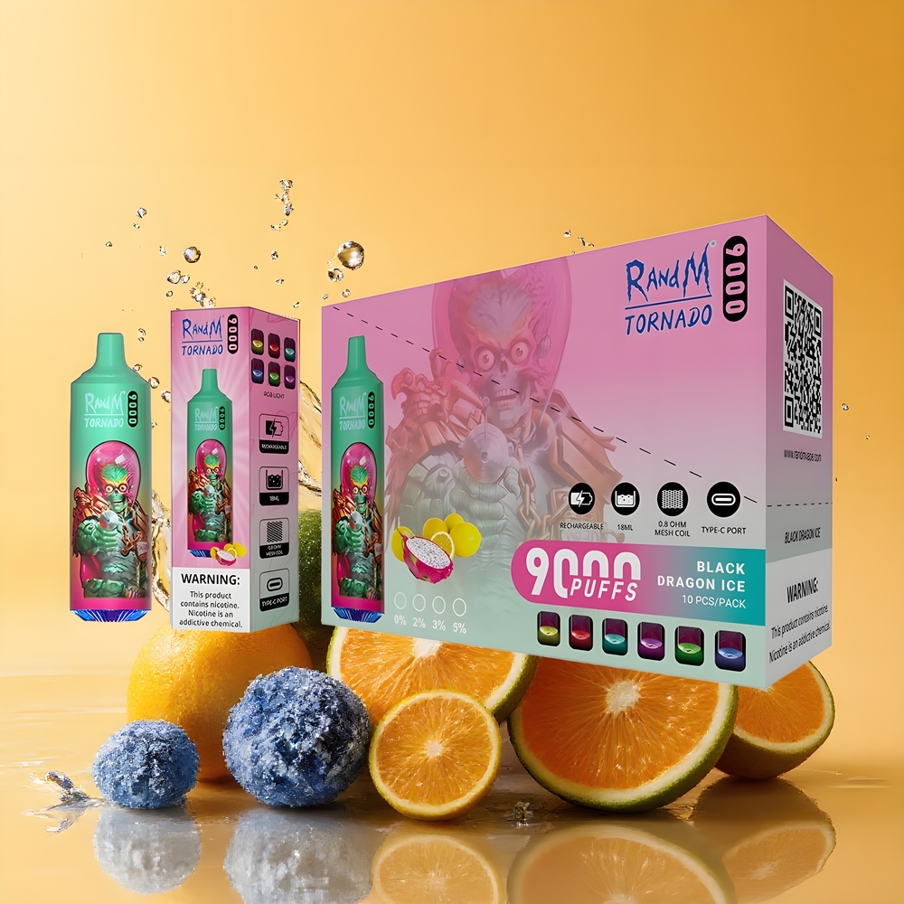 RandM Fumot Tornado 9000 Puffs Nagykereskedés Magyarország Kék Málna Kush Elszívható Vape