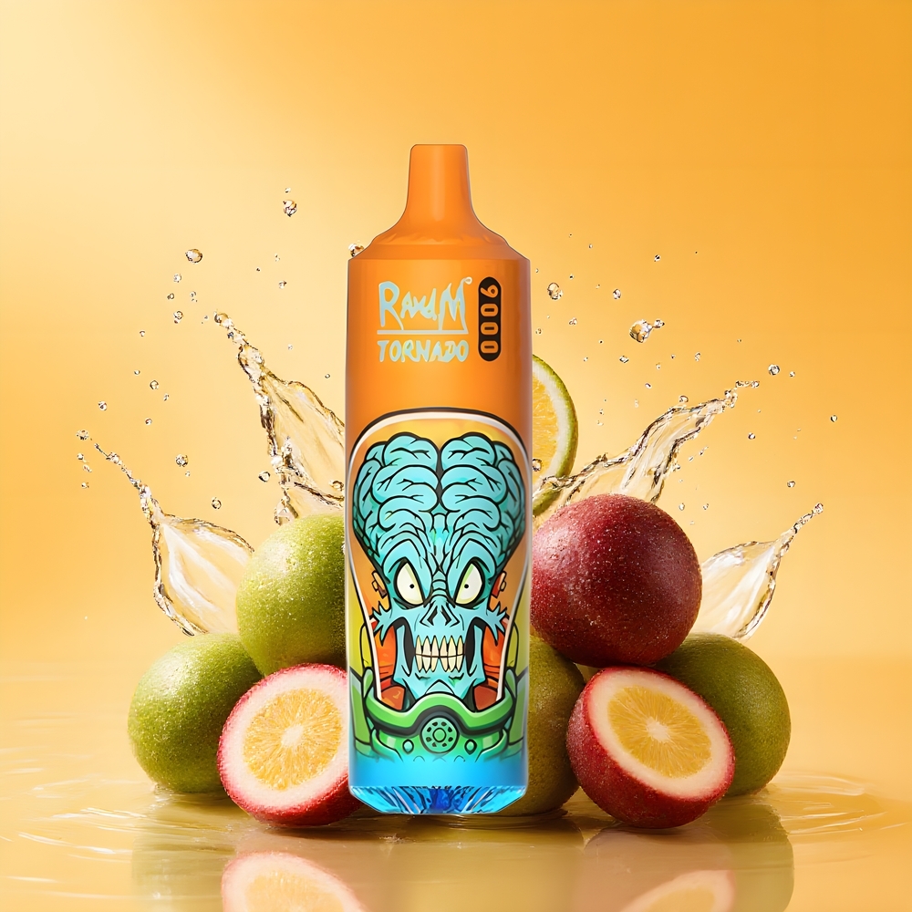 RandM Fumot Tornado 9000 Puffs Nagykereskedés Magyarország Málna Szenvedély Gyümölcs Guava