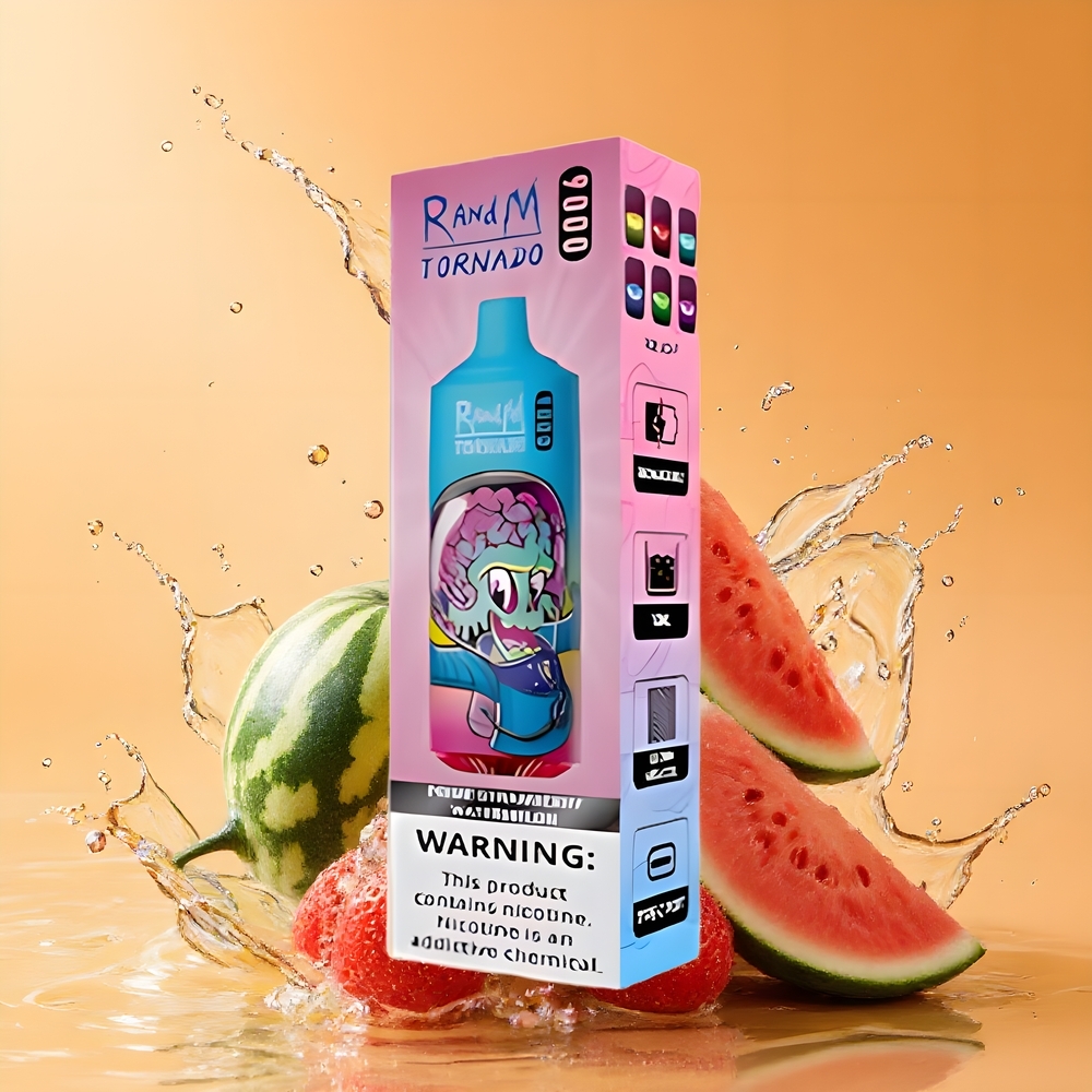 RandM Fumot Tornado 9000 Puffs Nagykereskedés Magyarország Prime Eper Görögdinnye Mesh Coil
