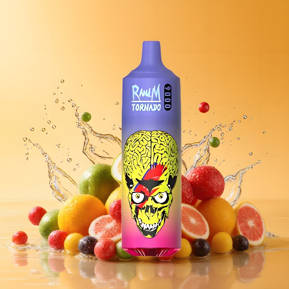 RandM Fumot Tornado 9000 Puffs Skittles Ízesítés Nagykereskedés Magyarország Mesh Coil