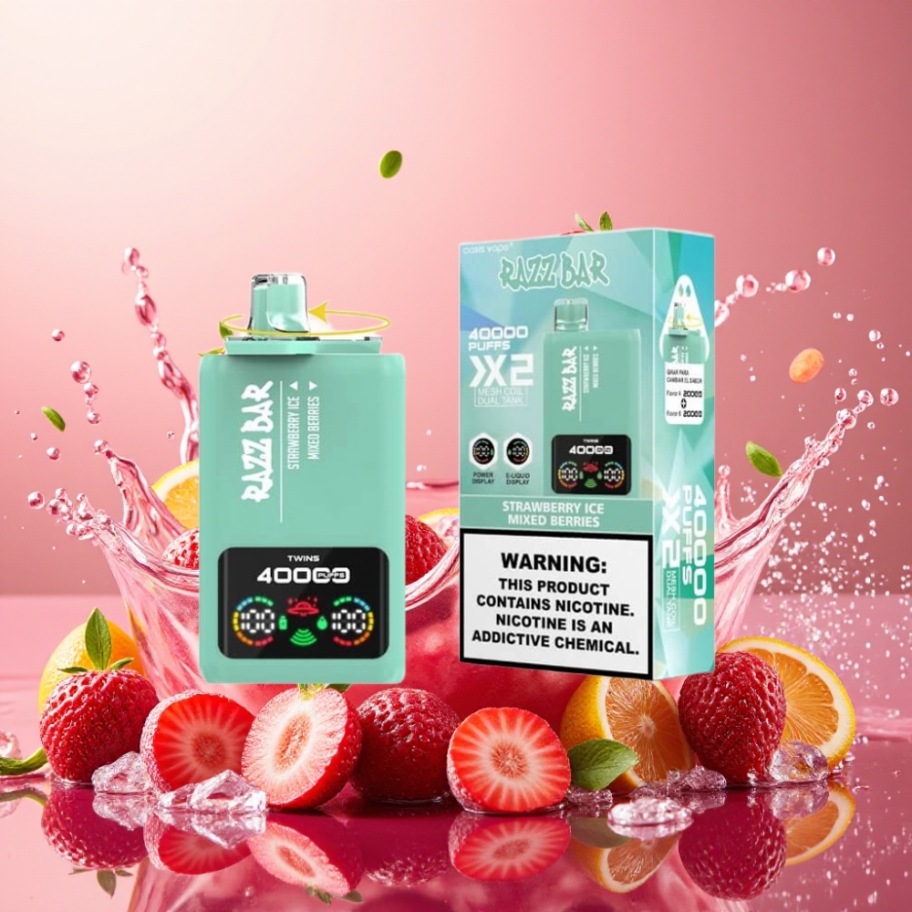 Razz Bar 40000 Puffs Nagykereskedés Magyarország Power Screen Eperjég & Vegyesbogyó
