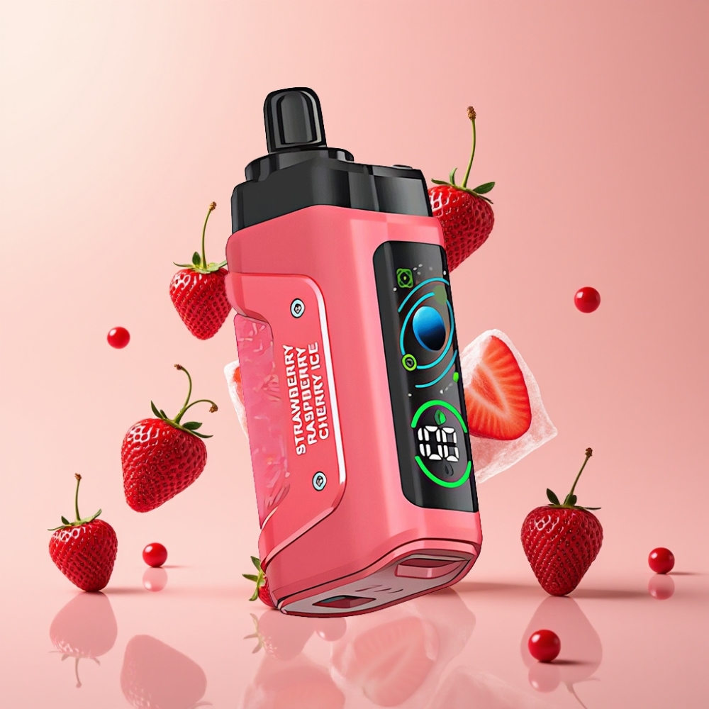 Razz Bar 45000 Puffs Adjustable Airflow Eldobható Vape Eper-Cseresznye Jég Nagykereskedés Magyarország