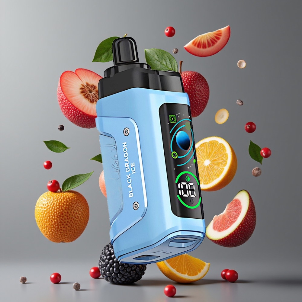 Razz Bar 45000 Puffs Adjustable Airflow Fekete Sárkány Jég Nagykereskedés Magyarország