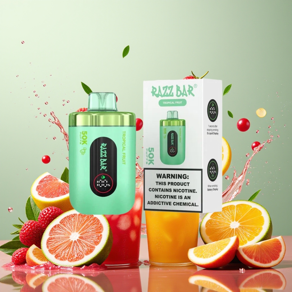 Razz Bar 50K Nagykereskedés Magyarország 1.0 Ohm Mesh Coil Trópusi Gyümölcs