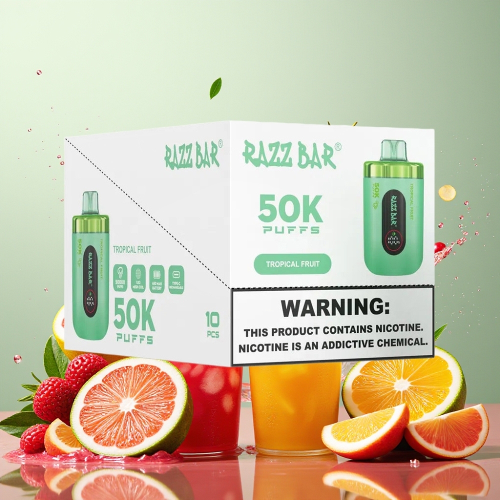Razz Bar 50K Nagykereskedés Magyarország 1.0 Ohm Mesh Coil Trópusi Gyümölcs
