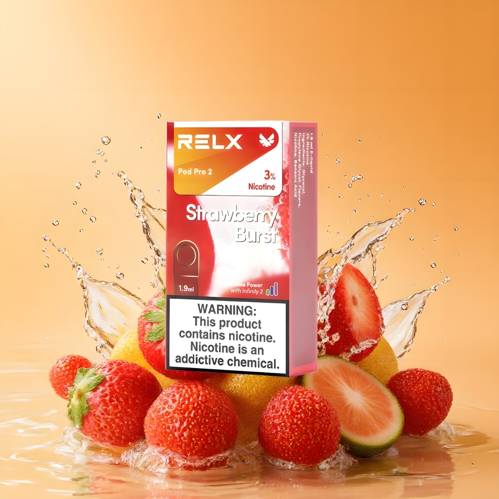 RELX Pod Pro 2 Nagykereskedés Magyarország 3% Nikotin 600 Puff Eper Roppanás 1.9ml