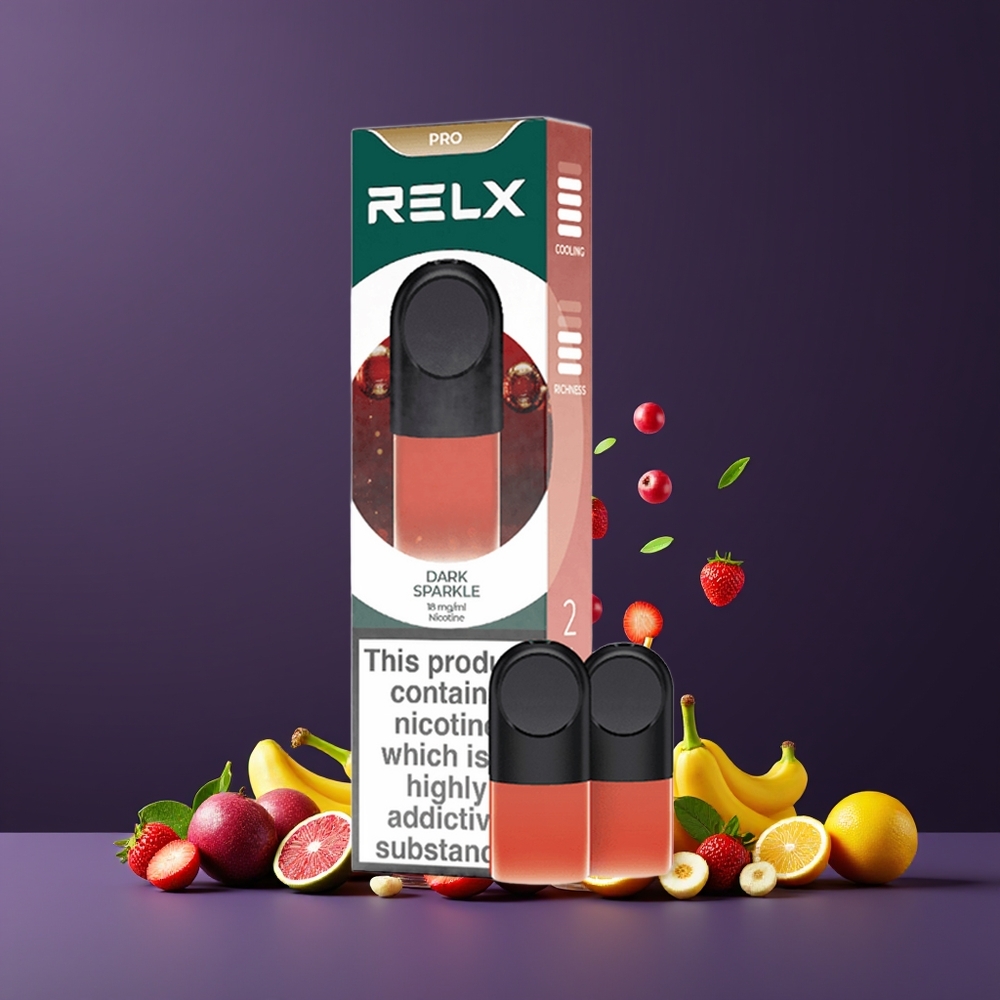 RELX Pod Pro 1.9 Nagykereskedés Magyarország Sötét Csillám Nagy Íz és Sima Élmény