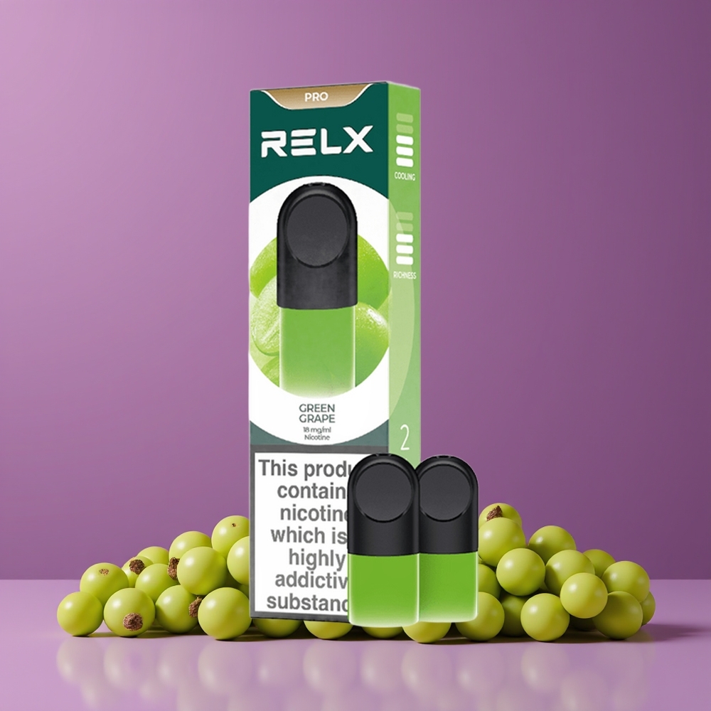 RELX Pod Pro Nagykereskedés Magyarország Zöld Szőlő 1.9 ml Nagy Ízélmény