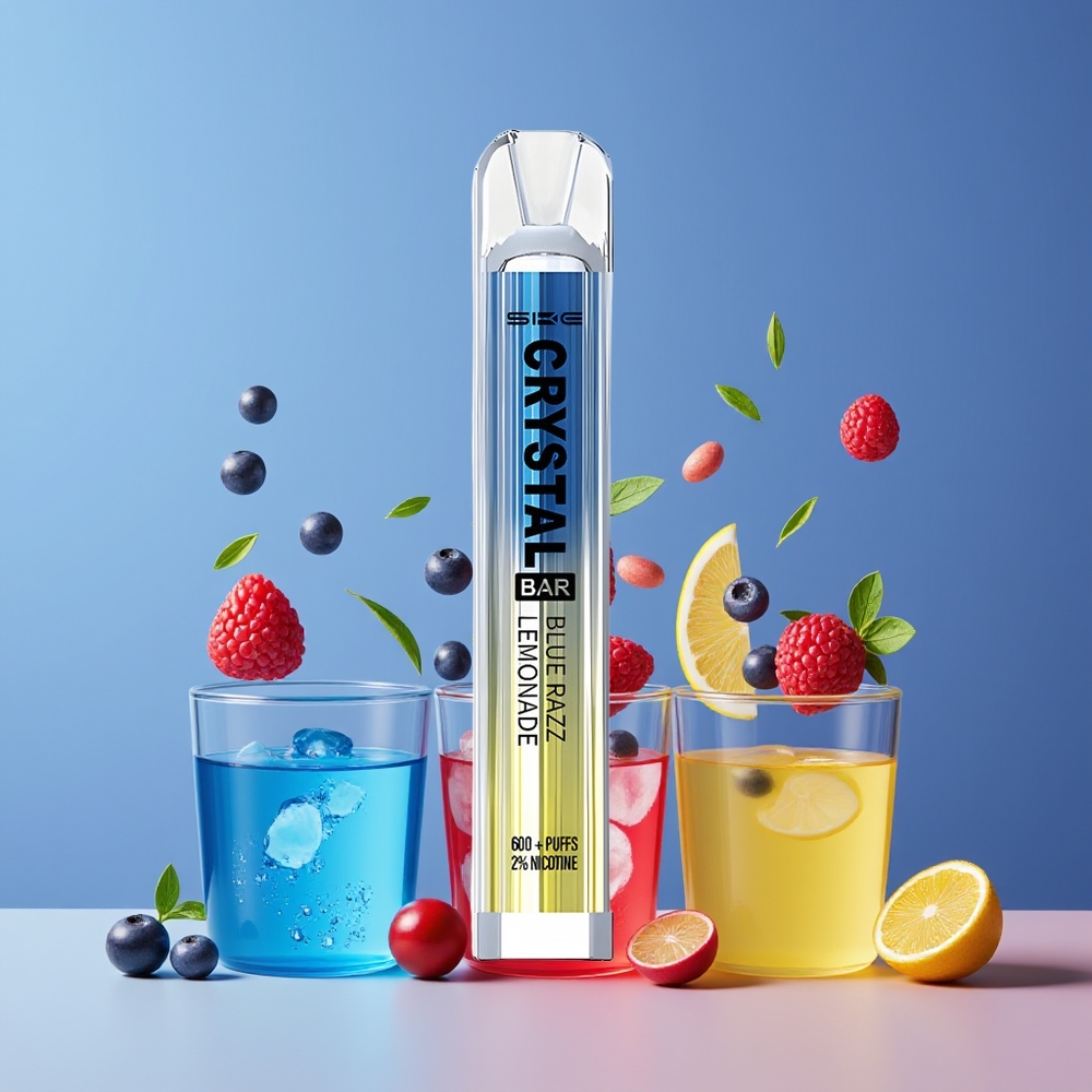 SKE Crystal Bar 600 Kék Málna Limonád Nagykereskedés Magyarország Mesh Coil