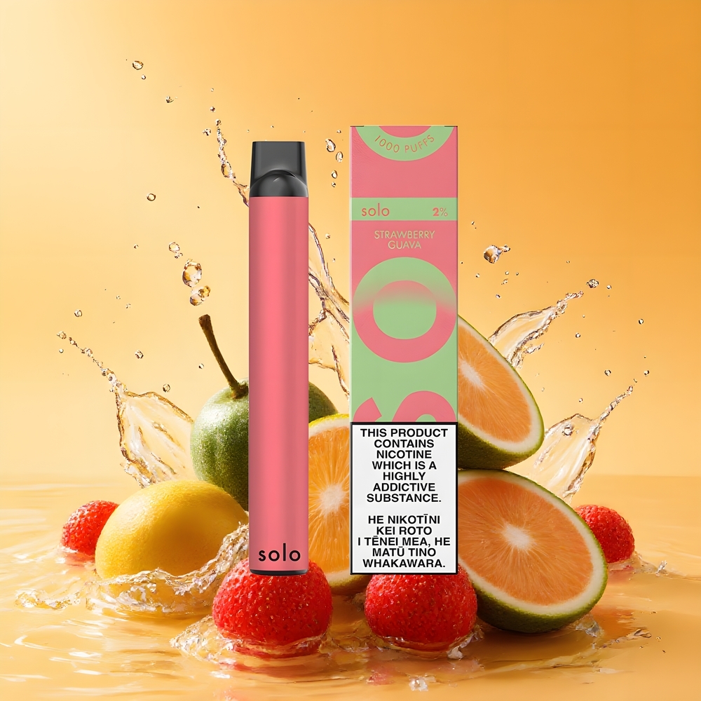 Solo 1000 Puffs Eldobható E-pipa Eper Guava Nagykereskedés Magyarország Mesh Coil