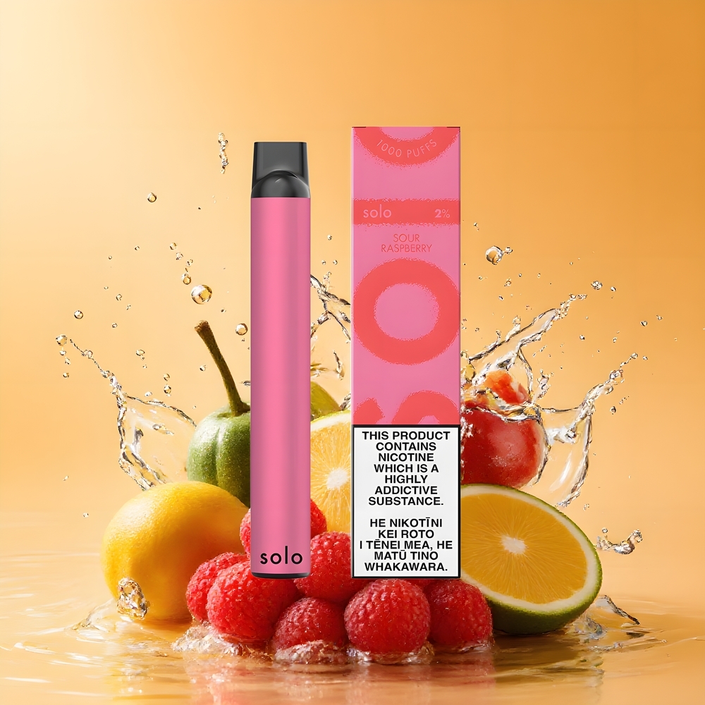Solo 1000 Puffs Eldobható Vape Savanyú Málna Nagykereskedés Magyarország Mesh