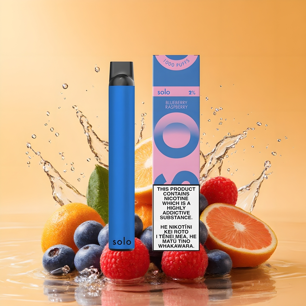 Solo 1000 Puffs Mesh Eldobható vape Áfonya Málna Nagykereskedés Magyarország