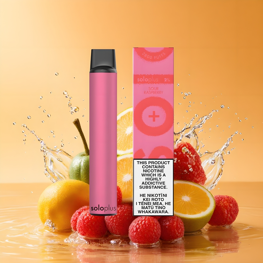 Solo Plus 2800 Puffs Dobozolt Vape Savanyú Málna Nagykereskedés Magyarország Mesh Coil