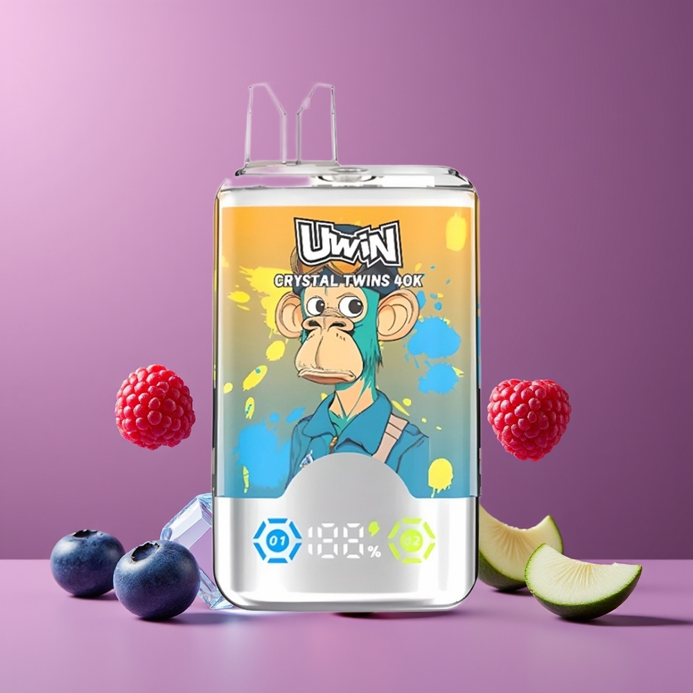 Uwin Crystal Twins 40000 Puffs Dupla Íz Nagykereskedés Magyarország Áfonya Málna Cseresznye Jég