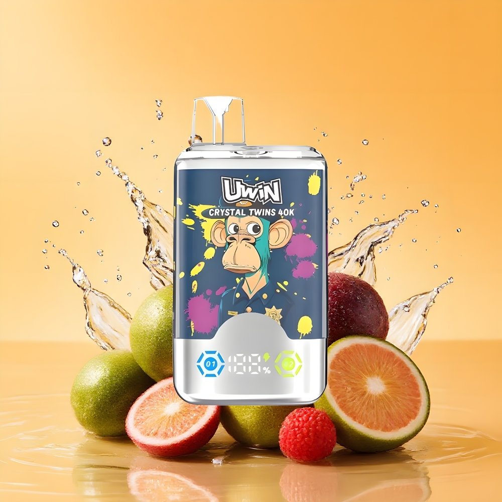 Uwin Crystal Twins 40000 Puffs Kettős Íz Nagykereskedés Magyarország Kiwi Passiógyümölcs Guava Áfonya Málna
