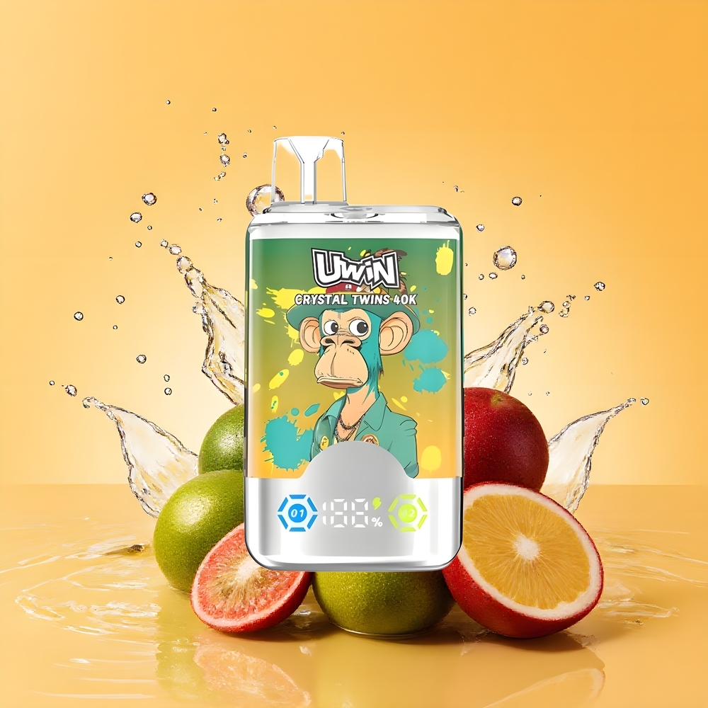 Uwin Crystal Twins 40000 Puffs Nagykereskedés Magyarország Kettős Íz Kivi Passiógyümölcs Guava Két Alma Mesh Coil