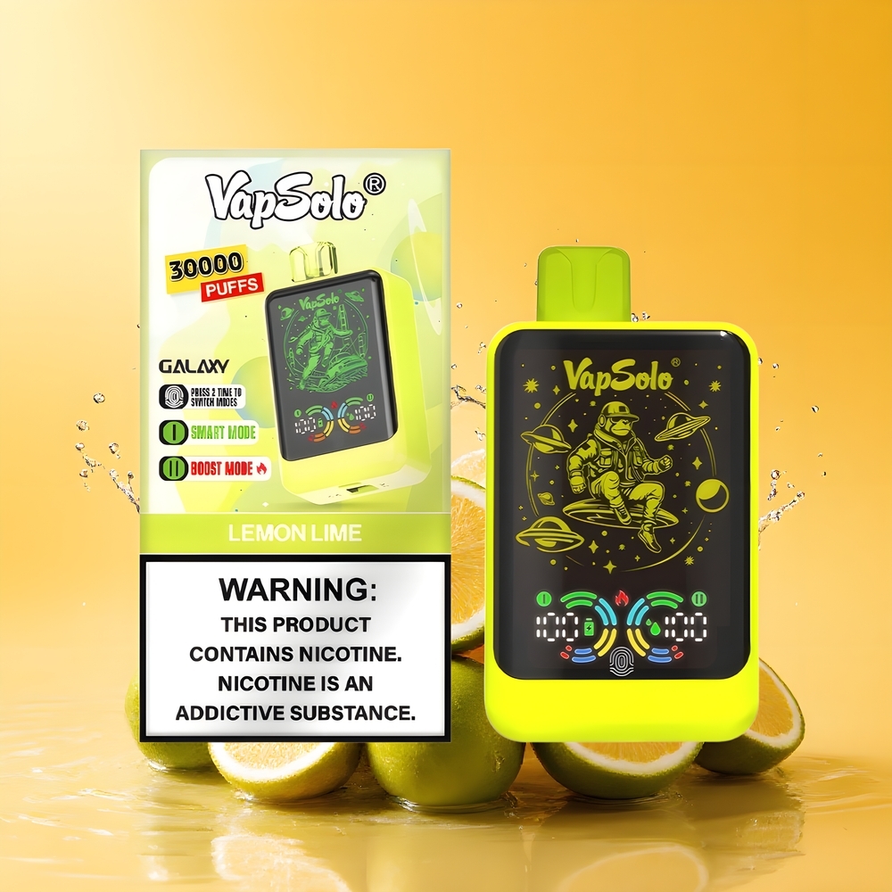 VapSolo GALAXY 30000 Puff Eldobható E-Cigi Citrom Lime Nagykereskedés Magyarország 850mAh