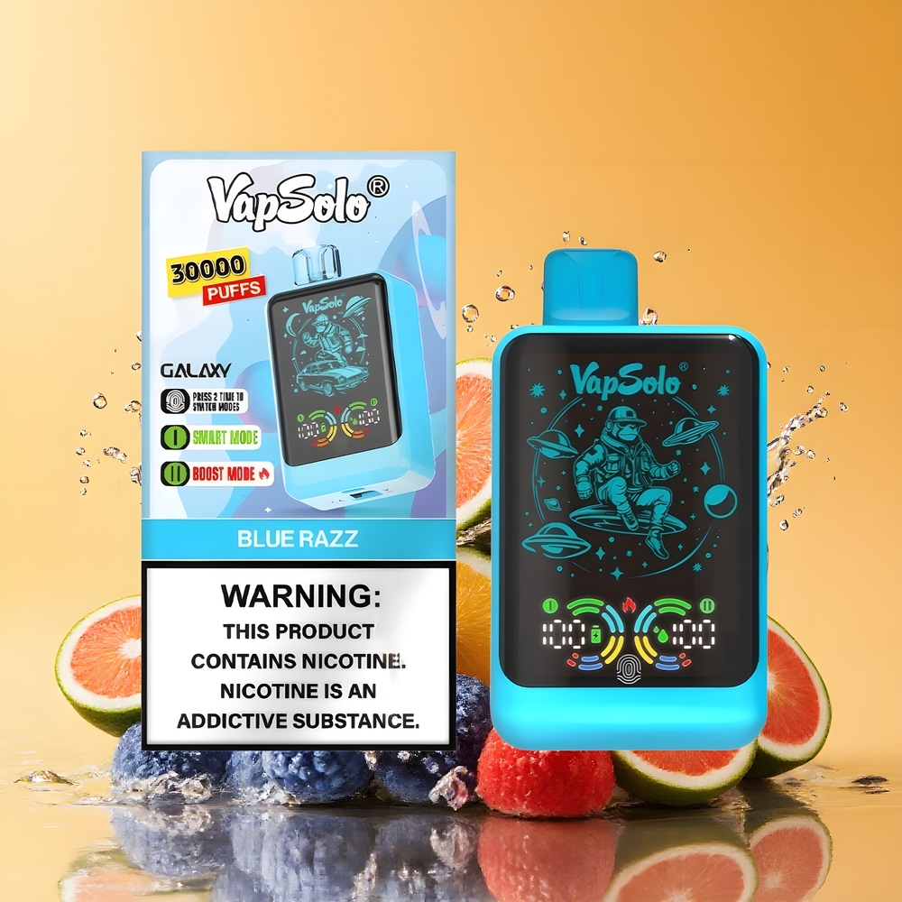 VapSolo GALAXY 30000 Puff Eldobható E-cigaretta Kék Áfonya Nagykereskedés Magyarország 850mAh