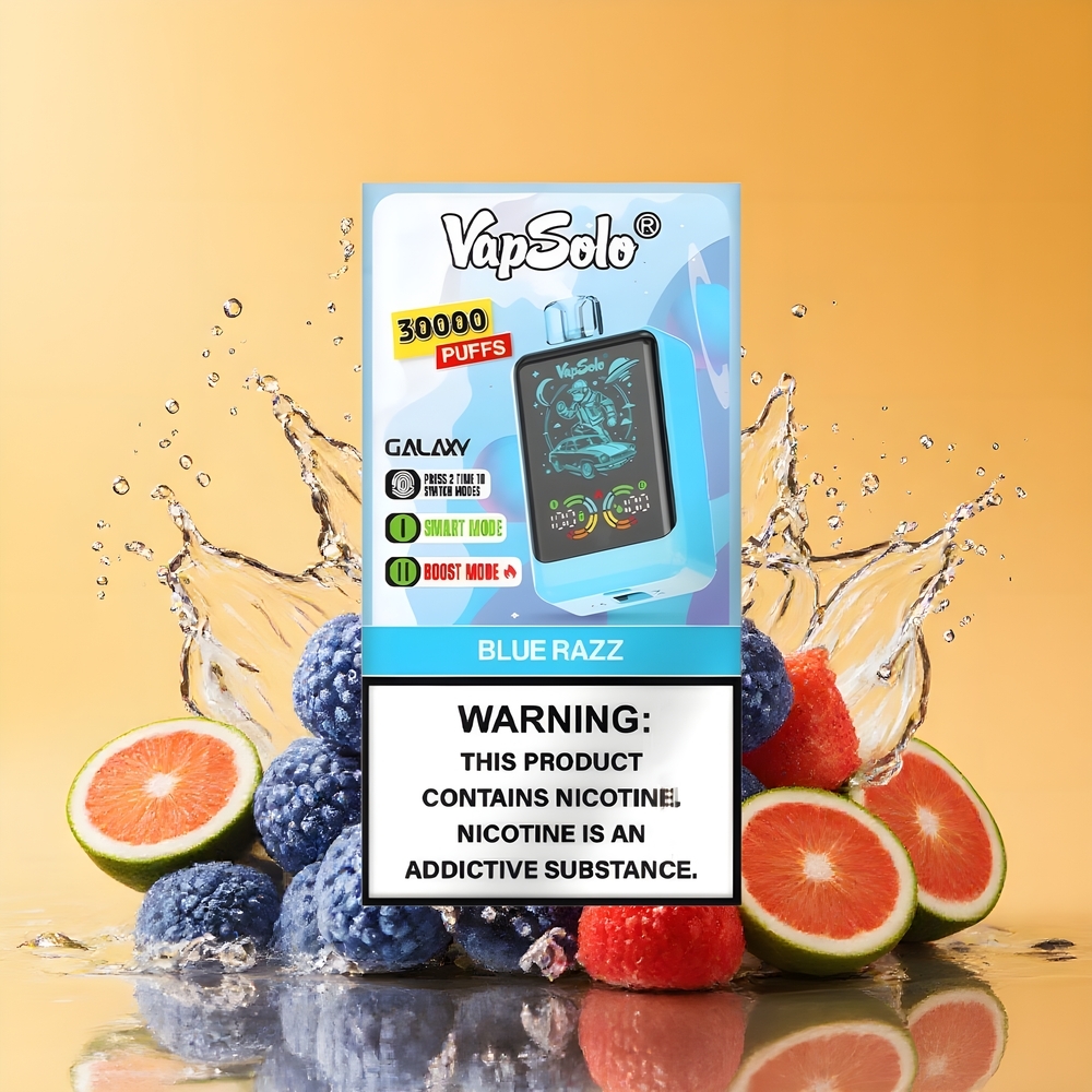 VapSolo GALAXY 30000 Puff Eldobható E-cigaretta Kék Áfonya Nagykereskedés Magyarország 850mAh