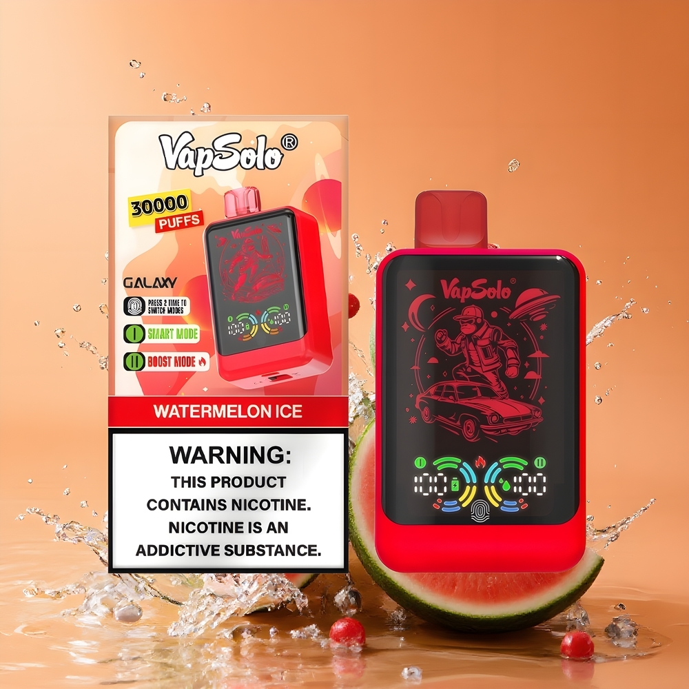 VapSolo GALAXY 30000 Puff Eldobható E-víz Görögdinnye Jég Nagykereskedés Magyarország 850mAh