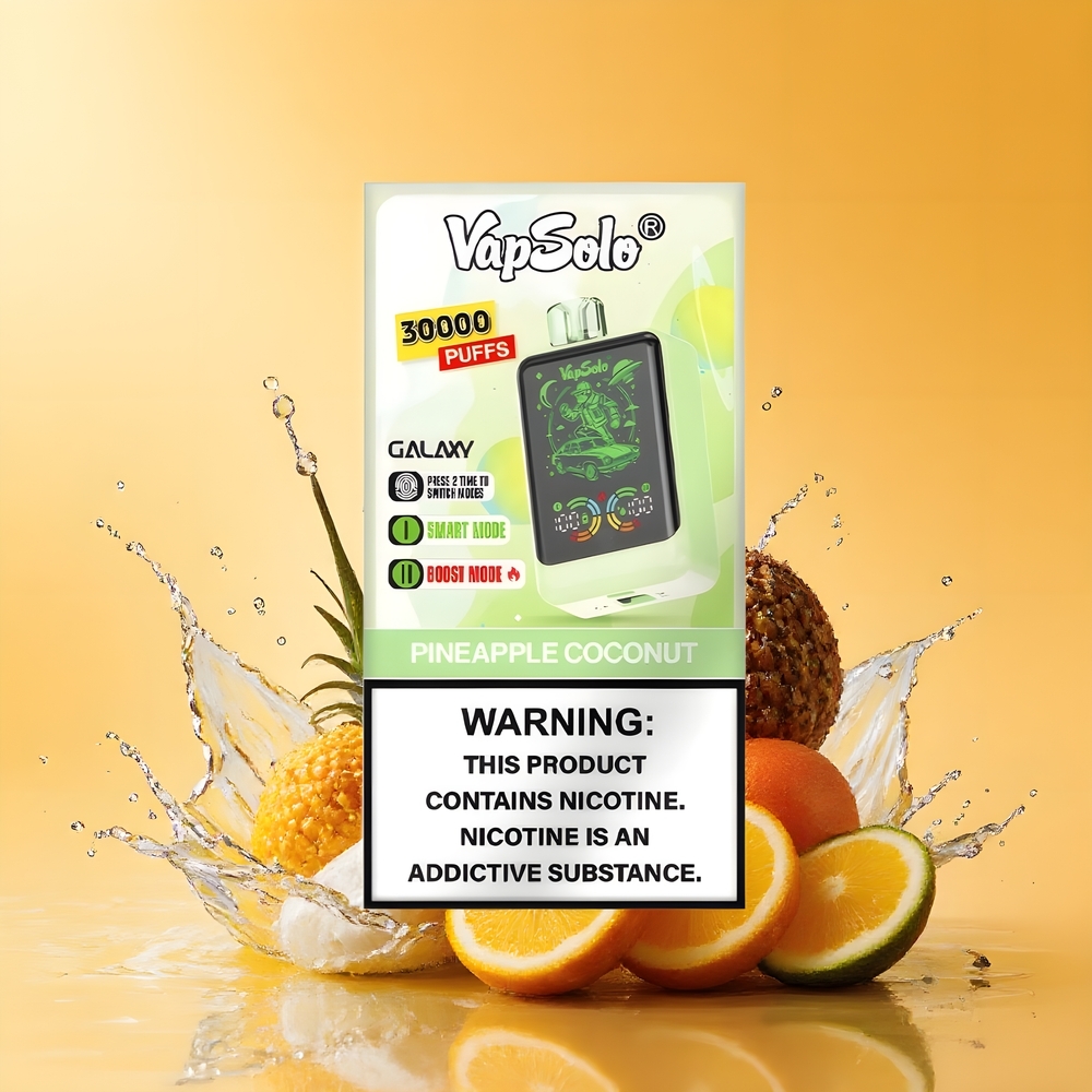 VapSolo GALAXY 30000 Puff Nagykereskedés Magyarország Eldobható E-vapor Ananász-Kókusz