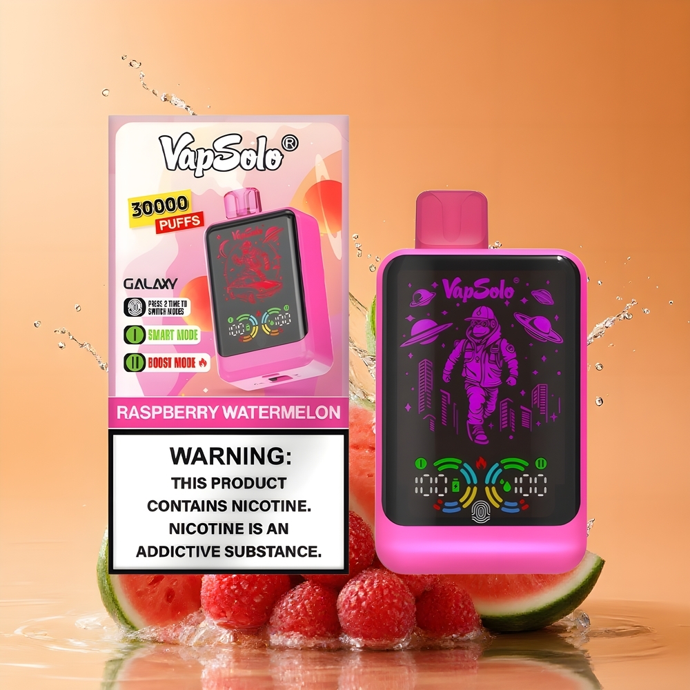 VapSolo GALAXY 30000 Puffs Nagykereskedés Magyarország 850mAh Málna Görögdinnye