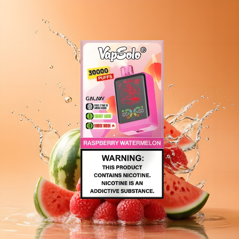 VapSolo GALAXY 30000 Puffs Nagykereskedés Magyarország 850mAh Málna Görögdinnye