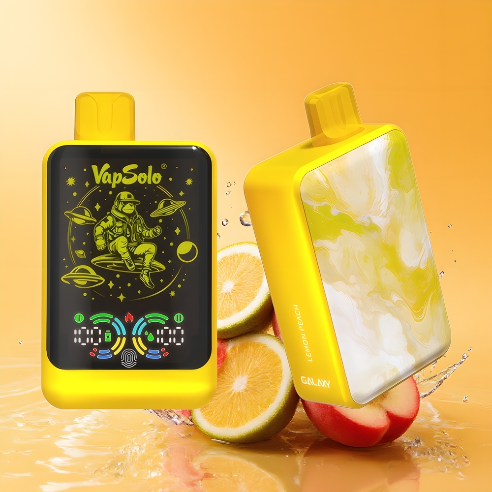 VapSolo GALAXY 30000 Puffs Nagykereskedés Magyarország Citrom-Őszibarack 40ml Type-C
