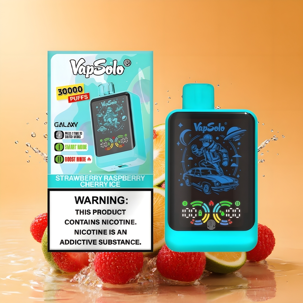 VapSolo GALAXY 30000 Puffs Nagykereskedés Magyarország Eper Málna Cseresznye Jég 40ml