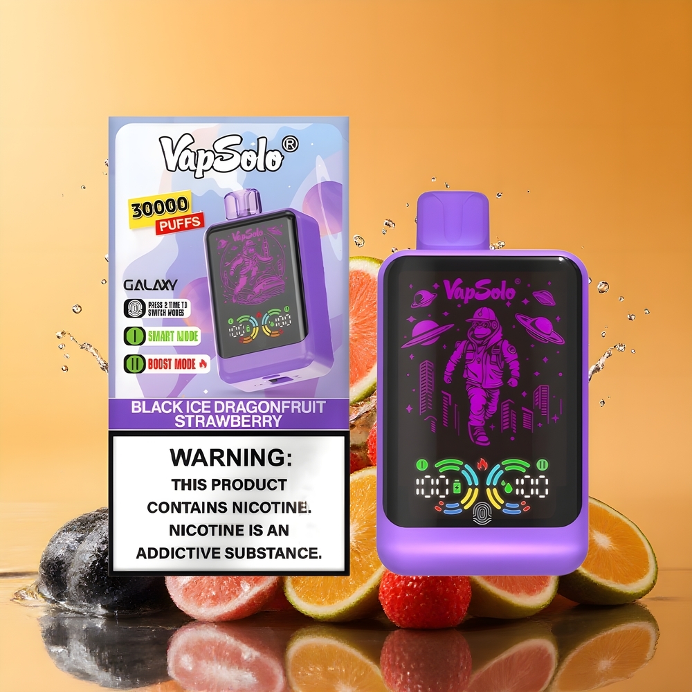 VapSolo GALAXY 30000 Puffs Nagykereskedés Magyarország Fekete Jég Drágagyümölcs Eper 40ml